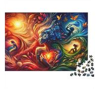 Nature's Harmony A Whimsical Artwork Puzzle 1000 Pièces Cadeau Unique Jeu Éducatif Challenge Toy À De Qualité Supérieure Peinture Art pour Adultes Enfants 52x38cm/1000pcs