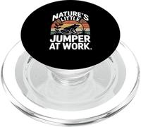Natures Little Jumper at Work Vintage Grenouille Coucher de Soleil Scène PopSockets PopGrip pour MagSafe
