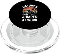 Natures Little Jumper at Work Vintage Grenouille Coucher de Soleil Scène PopSockets PopGrip pour MagSafe
