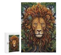 Nature's Majesty Lion Art Print Puzzle 1000 Pièces Educa Jouet en Bois Cadeau Unique Décoration Intérieure Jeu Éducatif Challenge Toy Adultes Et Enfants À Partir De 14 Ans 300 PCS