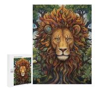 Nature's Majesty Lion Art Print Puzzle 1000 Pièces Educa Jouet en Bois Cadeau Unique Décoration Intérieure Jeu Éducatif Challenge Toy Adultes Et Enfants À Partir De 14 Ans 500 PCS