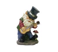 Nature's Mark Rock n Roll GNOME in a Band Playing Guitar Resin Statue Figurine Home Garden Decorative Accent Décor (9" H)