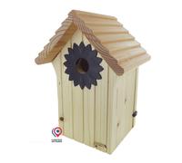 NATURES MARKET-Nichoir Marguerite Ouverture diamètre 28 mm - 13x13x26 cm