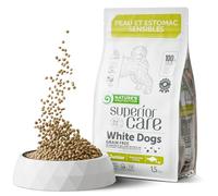 Nature's Protection Superior Care Croquettes Chien Junior à Poils Blancs - Croquette Chien au Poisson Blanc, Omégas 3 et 6 - Réduit Les Larmoiements, pour Une Peau et Un Pelage Sains, 1,5kg