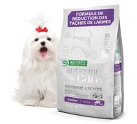 Nature's Protection Superior Care Croquettes Chien Junior à Poils Blancs - Croquette Chien au Saumon, Omégas 3 et 6 - Réduit Les Larmoiements, pour Une Peau et Un Pelage Sains, 1,5kg