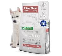 Nature's Protection Superior Care Croquettes pour Chiot - Nourriture pour Chiens à Poils Blancs au Saumon - Réduit Les Larmoiements - Omégas 3 et 6 - pour Une Peau et Un Pelage Sains (1,5 kg)