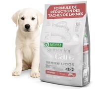 Nature's Protection Superior Care Croquettes pour Chiot - Nourriture pour Chiens à Poils Blancs au Saumon - Réduit Les Larmoiements - Omégas 3 et 6 - pour Une Peau et Un Pelage Sains (10 kg)