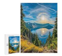 Nature's Rainbow Halo Over Lake Puzzle 1000 Pièces Educa Jouet en Bois Cadeau Unique Décoration Intérieure Jeu Éducatif Challenge Toy Adultes Et Enfants À Partir De 14 Ans 500 PCS