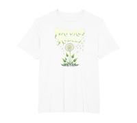 Nature's Rebels: Art botanique des Mauvaises Herbes de Pissenlit T-Shirt, Homme Grandes Tailles, Blanc, 5X Tall