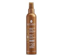 Nature's Sun Spray Lotion SPF 50 pour le visage et le corps, avec thydrolate de fruits d'orange et lait d'abricot 200 ml