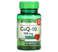 Nature's Truth, CoQ-10, Absorption Améliorée, 200 mg, 50 Softgels à Libération Rapide