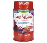Nature's Truth, Juste pour les Enfants, Multivitamines + Probiotiques, Punch aux Baies Naturelles, 60 Gommes Végétariennes