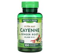 Nature's Truth, Vitamines, Ultra Max Cayenne Plus Racine de Gingembre, 100 Capsules à Libération Rapide