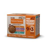 Nature's Variety Bouchées en Sauce Nourriture Humide pour Chats Boîte multisaveur 12 x 85 g
