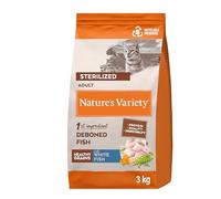 Nature's Variety Healthy Grains - Croquettes pour Chat Stérilisé - Poisson Blanc - 3kg