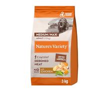 Nature's Variety No Grain - Croquettes pour Chien Adulte Medium/Maxi - Poulet - 3kg