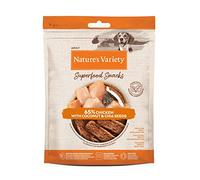Nature's Variety Superfoods - Snacks pour chiens adultes au poulet, avec coco et des graines de chia. 85g x 8