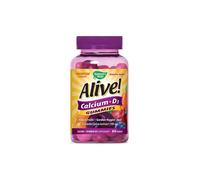 Nature's Way, Alive! Gummies Calcium & Vitamine D3, Framboise-Citronnade & Fraise, 60 bonbons gélifiés