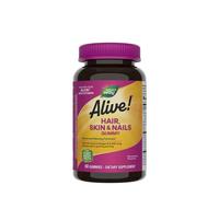Natures Way - Alive!® Hair, Skin & Nails Gummies (60 Gummies, Strawberry Pouch)