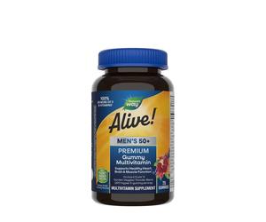 Natures Way - Alive!® Premium Multivitamines Gommes pour Hommes de 50 ans et plus (75 gommes, cerise, orange et raisin)