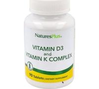 NaturesPlus Vitamine D3 Vitamine K Complex 90 comprimés