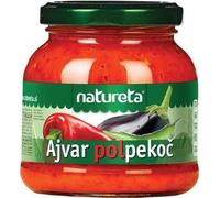 Natureta Semi-Hot Ajvar 290g (12 Pack) - Roasted Pepper & Eggplant Spread