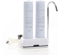 Naturewater NW-2-PPCTO Filtre à eau potable – 190 x 85 x 295 mm – 210 l/h – avec Robinet – Cartouche sédiment PP et Charbon actif – Filtration Purification