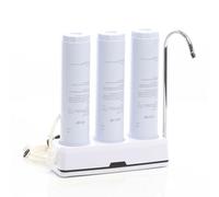 Naturewater NW-3-PPGACCTO Filtre à eau potable - 3 étapes - 285 x 90 x 295 mm - 210 l/h - Sédiments PP et Charbon actif en bloc et granulés - Filtration Purification