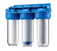 Naturewater NW-BR10B4 - Système de filtration 3 Étapes - 20 67 mm 1/2"" - avec Filtre à sédiments Charbon actif Bioc et Granulés - Ea