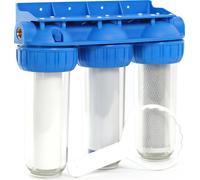 Naturewater NW-BR10B4 – Système de filtration 3 Étapes – 20,67 mm 1/2" – avec Filtre à sédiments Charbon actif Bioc et Granulés – Eau potable