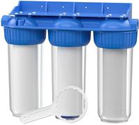 Naturewater NW-BR10B4 – Système de filtration 3 Étapes – 26,16 mm 3/4" – avec Filtre à sédiments Charbon actif Bioc et Granulés – Eau potable