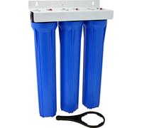 Naturewater NW-BRK03 Filtre à Eau potable à 3 Étapes - 380 x 155 x 610 mm - 20" (508 mm) / 5 µ - avec Cartouche Sédiments, Bloc charbon actif et Raccords 3/4" (20,16 mm) - Purification Filtration