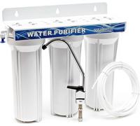 Naturewater NW-PR303 Filtre à eau potable 1/4" 6,35 mm – 395 x 155 x 360 mm – 3 Étapes – 360 L/h – pour 10" / Ø 60 mm – avec Sédiments et Charbon actif – Filtration Purification Bactéries Pesticides