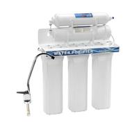 Naturewater NW-PR305 Filtre à eau potable - 410 x 135 x 450 mm - 5 Étapes - 360 L/h - avec Robinet, Vanne 3 voies, Cartouche PP Sédi