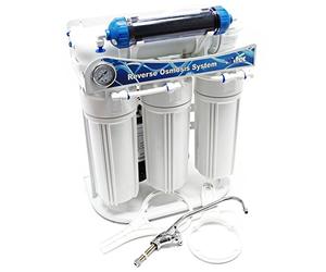 Naturewater NW-RO400-B3LS3 - Système Osmose Inverse (RO) 5 étapes - 1500 l/j 400 GPD - Robinet Manomètre Cadre - Montage mural Sous évier - Osmoseur Filtration Purification Filtre Eau potable robinet