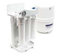 Naturewater NW-RO50-G1-1 - Système Osmose Inverse (RO) 5 étapes - 190 l/jour 50 GPD - Cadre Réservoir Manomètre - Montage mural Sous évier - Osmoseur Filtration Purification Filtre Eau potable robinet