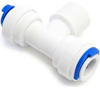 Naturewater Raccord vissé en T Jaco Filet mâle (3/8") Raccordement Tuyau Osmoseur 6,5mm & 10mm