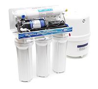 Naturewater Système osmose inverse 5 étapes (RO) - 357 x 181 x 200 mm - 180 l/jour - avec pompe de surpression et soupape manuelle - Filtre charbon actif et sédiments - Eau potable