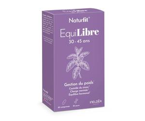 NATURFIT® EquiLibre 30-45 ans - Complément alimentaire à base de Thé vert, Safran, Chrome, Rhodiole & Gingembre - Équilibre hormonal - Gestion du stress & du poids - Cure 30j - 60 comprimés