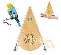 Naturgeräusche Soundbox mit Bewegungsmelder, Vogelstimmen Box mit Wandhalterung, 4 Naturklänge, Timer 15s/30s/90s/3min, ABS Holzoptik, Für Wohnzimmer, Garten und Badezimmer