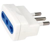Naturìì Lot De 1 Adaptateurs Électriques Avec Prise 10 A Et Prise Bivalente Bipass 10/16 A, Adaptateur Réducteur Compatible Avec Les Anciens Systèmes Électriques, Max 1500 W, Couleur Blanche
