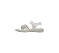 Naturino Sandales en cuir avec coeur, Blanc-Platine 37