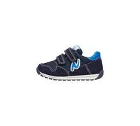 Naturino Sneakers en Cuir et Tissu, Bleu foncé-Orange 27