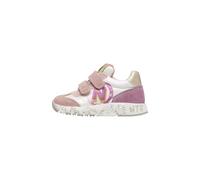 Naturino Sneakers en Cuir et Tissu, Rose poudré-Blanc-Platine 32