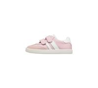 Naturino Sneakers Pieds Nus en Cuir et en Daim, Blanc-Rose- 30
