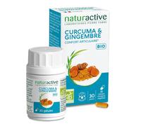 Naturactive Curcuma Gingembre Bio Confort Articulaire 30 gélules