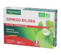 Naturland Mémoire Concentration Bio 20 ampoules
