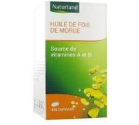 Naturland Huile de Foie de Morue 220 Capsules - Flacon 220 Capsules