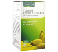 Naturland Huile de pépins de Courge, Confort urinaire masculin 180 Capsules