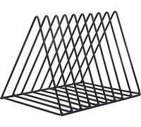 Naturn Living™ Organisateur de magazines en métal - Étagère à livres triangulaire - Organisateur de magazines - Triangle - Étagère à journaux | Système de rangement de CD - Porte-revues - Porte-revues